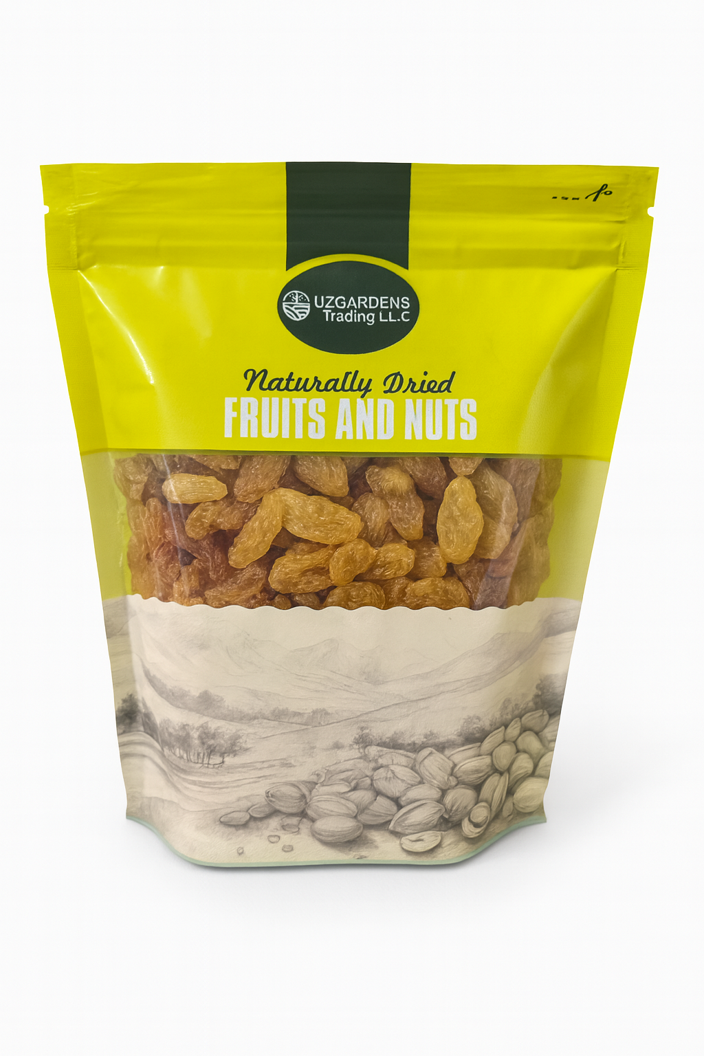 Uzgardens Premium Golden Raisins – Naturally Dried Jumbo Seedless Raisins (250g)